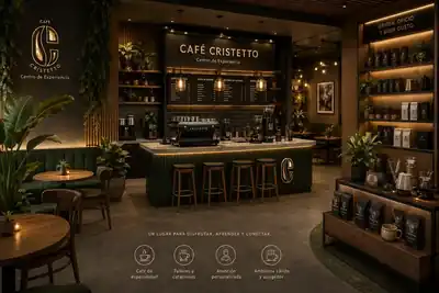Render conceptual del Centro de Experiencia Café Cristetto